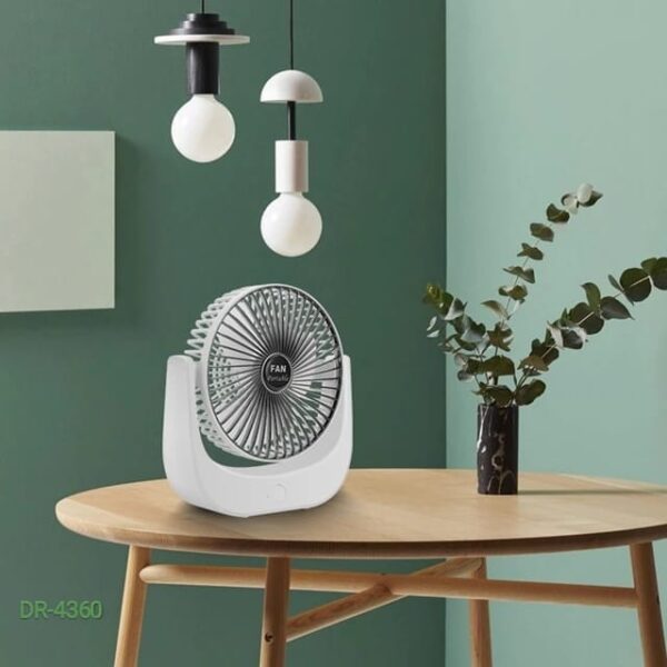 "Portable Rechargeable Desktop Mini Fan – Wide Angle Cooling for Home & Office"